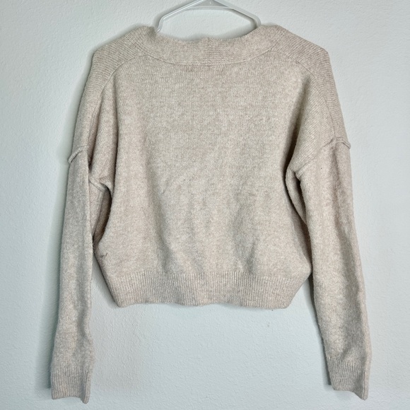 Cozy Chic Button-Up Sweater - Cream - Picture 2 of 5